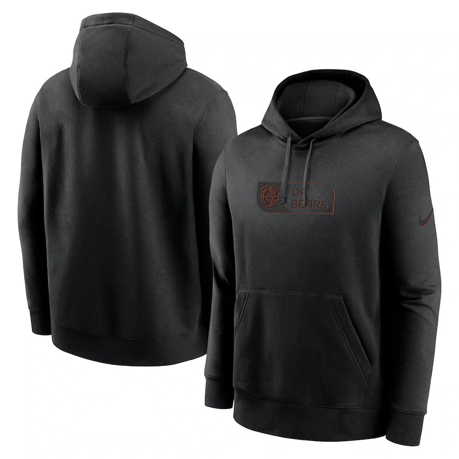 Men chicago bears black NFL 2024 hoodie